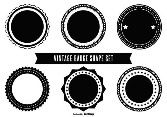 Blank Retro Vector Badges