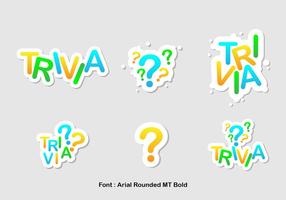 Trivia Icon Set Vector