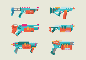 Water gun colorful vector pack