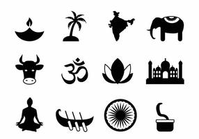 Iconos De La India Libre De Vector