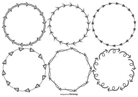 Sketchy Arrow Vector Frames