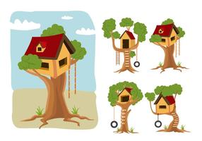 Treehouse vector cartoon