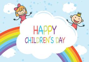 Rainbow Children's Day Vector