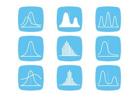 Bell Curve Icons vector