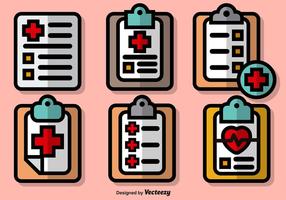 Vector Set Of Colorful Prescription Pad Icons