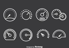 Meter iconos conjunto de vectores