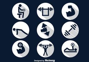 Squat Circle Icons Vector