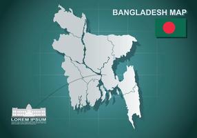 Free Bangladesh Mapa Ilustración vector