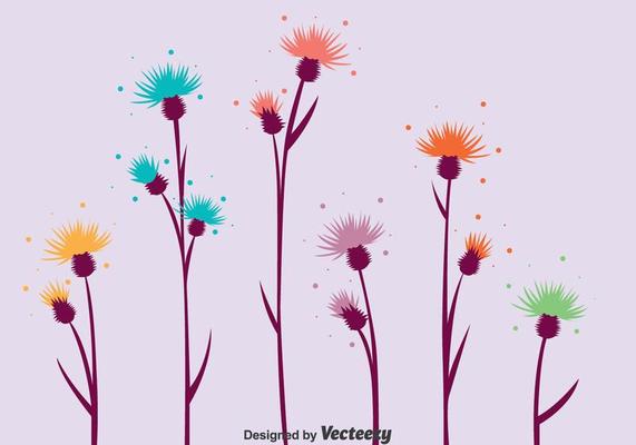 Colorful Thustle Vector