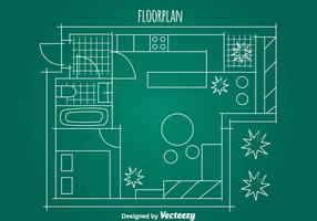 Simple House Floorplan Vector