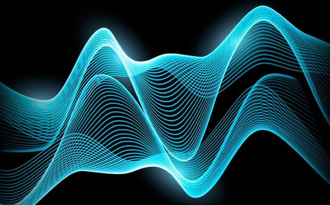 Vector Abstract Blue Wave Background