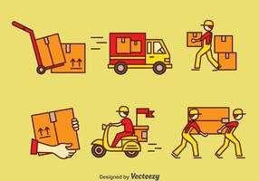 Delivery Man Vector Set