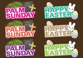 Palm Sunday Titles vector