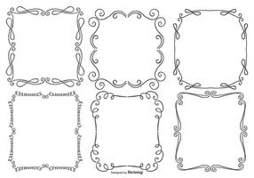 Formas lindas del círculo dibujadas a mano vector