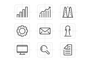 Diagram Line Icons vector