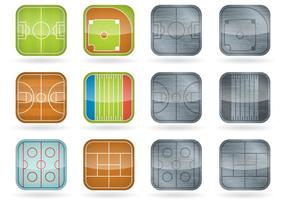 Sport Field Icons vector