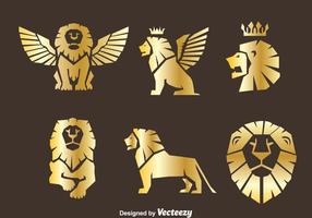 Vector del símbolo del león de oro