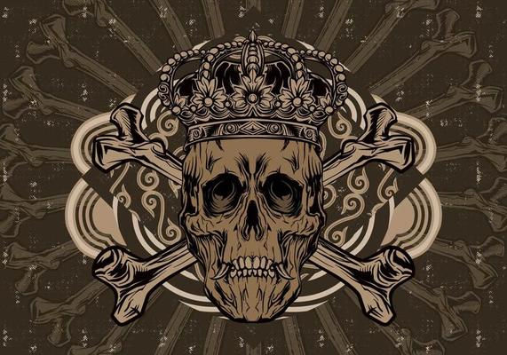 Crown Skull Vector