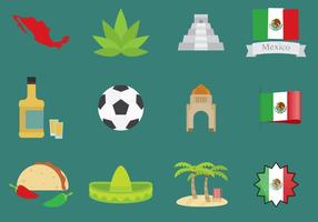 Iconos de México vector