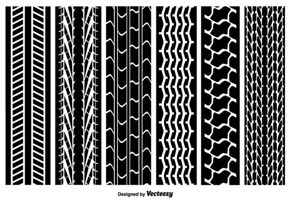 Seamless Tire Marks Vector Pack
