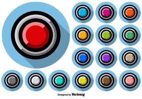 Collection Of Arcade Style Colorful Buttons vector