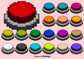 Collection Of Vector Pixelated Arcade Buttons