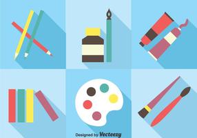 Set of painting accessories Royalty Free Vector Image