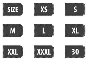 Free Clothing Size Label Vectors