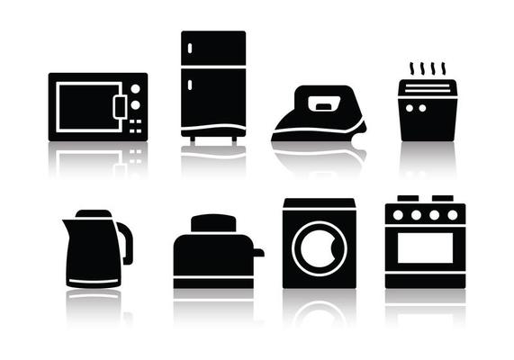 20 Free Home Appliances Vector Icons (AI)