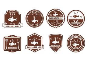 Set Of Fish Fry Badge vector