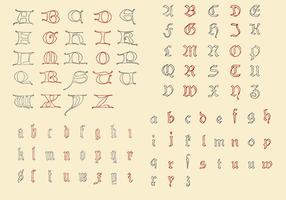 Antique Alphabets vector