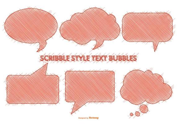 Scribble Style Speech Bubbles