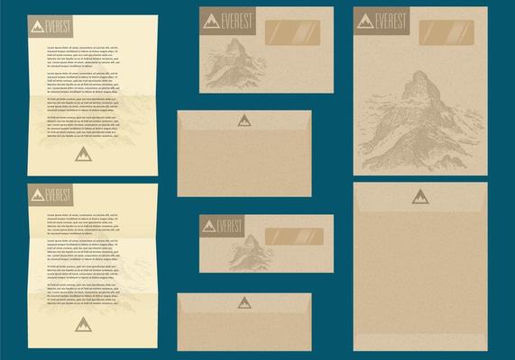 Rustic Letter And Envelope Templates