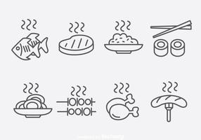 Esquema Iconos De Los Alimentos Vector