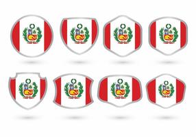 Conjunto de insignias de bandera de Perú