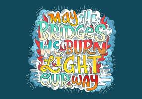 Light Our Way Lettering Vector