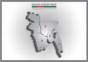 Free Bangladesh Mapa Ilustración vector