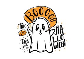 Halloween Hand Drawn Ghost Vector