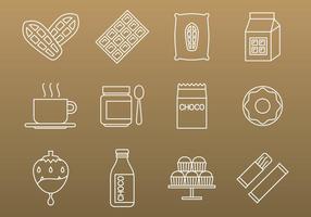 Cocoa And Chocolate Icons vector