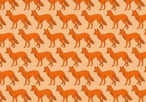 Orange Fox Pattern vector