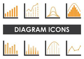 Iconos del diagrama vector