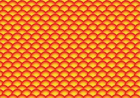 Orange scallop repeating pattern vector