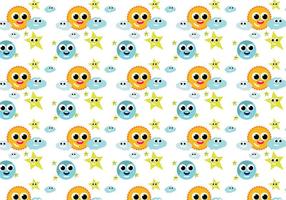 Cute weather pattern vector