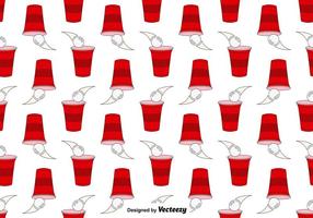 Vector Seamless Pattern Of Beer Pong Game