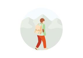 Hiking Illustration vector