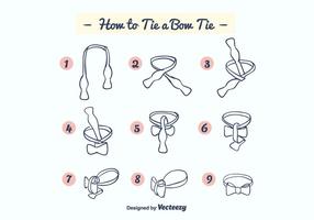 How to Tie a Bow Tie Vector