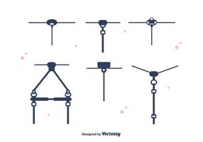 Zipline Set Vector