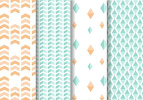 Mint and Peach Geometric Pattern Vector