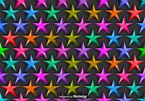 Vector Background With Colorful 3D Stars Seamless Pattern