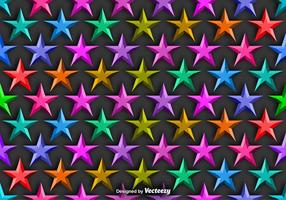 Vector Background With Colorful 3D Stars Seamless Pattern